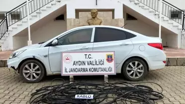 Kablo hırsızları suçüstü yakalandı