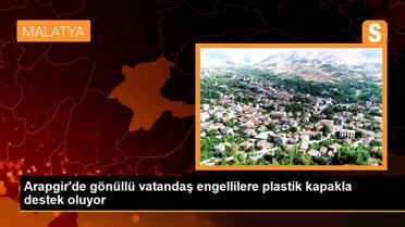 Arapgir'de gönüllü vatandaş engellilere plastik kapakla destek oluyor