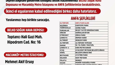 Mansur Yavaş'tan Çağrı: 'Tırlarımız Boş ve Hazır. Lütfen Desteklerinizi Belko Soğuk Hava Deposu'na, Macunköy Metro İstasyonu'na ve Anfa Şefliklerine...