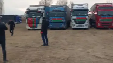 Nahçıvan Özerk Cumhuriyeti'nden Deprem Bölgesine 52 Tır Yardım Geldi