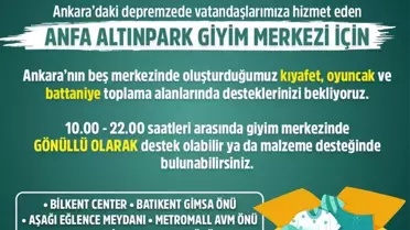 Mansur Yavaş: Yarın Beş Toplama Merkezi Belirledik.
