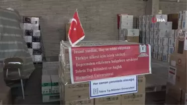 İran, Türkiye'ye 6 tonu aşkın tıbbi malzeme gönderiyor