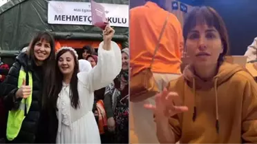 Aslı Tandoğan... DEPREMZEDE ÇİFTİN NİKAH ŞAHİDİ OLDU!