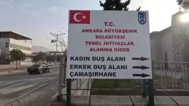 Ankara Büyükşehir'in Kahramanmaraş'a Kurduğu Sabit Duş Alanları Hizmete Başladı