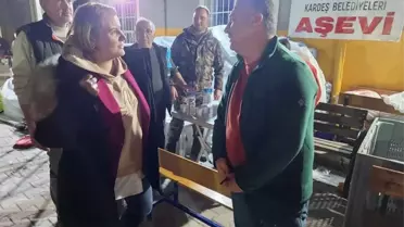 İzmit Belediye Başkanı Hürriyet, Kardeş Belediyelerin Kurduğu Çadır Kenti Ziyaret Etti