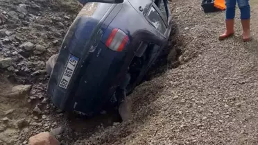 Yayla yolunda kontrolden çıkan otomobil şarampole yuvarlandı: 2 yaralı