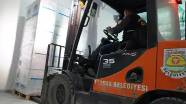 Birleşmiş Milletler'in Depremzedeler İçin Gönderdiği 3 Tır, Tarsus Belediyesi'ne Ulaştı