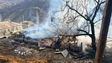 Oltu'da korkutan yangın