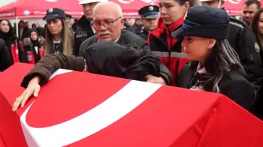 'Dur' ihtarına uymayan sürücünün çarptığı polis, son yolculuğuna uğurlandı