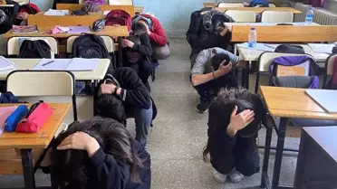 Afyonkarahisar'da deprem tatbikatı yapıldı