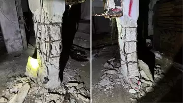 İstanbul'da onlarca dükkanın bulunduğu pasajda kolonlardaki hasar esnafı tedirgin etti
