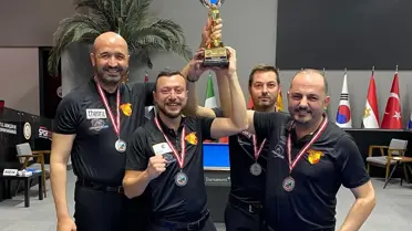 Göztepe'nin bilardo takımı Türkiye ikincisi oldu