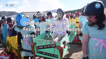 Dondurulmuş Ölü Adam Festivali'nde Tabut Taşıma Yarışı