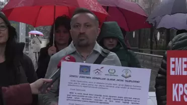 Türkiye'nin Farklı Bölgelerinden, Milli Eğitim Bakanlığı Önüne Gelen Ücretli Öğretmenler, 'Kadro' İstiyor: 'Ailem Şu An Çadırda Kalıyor Bu Maaşla...