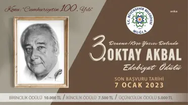 Muğla Büyükşehir'in 'Oktay Akbal Edebiyat Ödülü' Yarışmasının Kazananı Belli Oldu