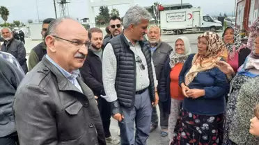 Deprem bölgesinde görevlendirilen Manisa Valisi Karadeniz vazifeye başladı
