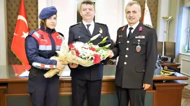 Jandarma personeli polislerin haftasını tebrik etti