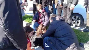 Motosiklet sürücüsü yayaya çarptı: 1 yaralı