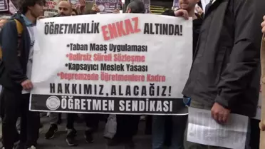 Özel Sektör Öğretmenleri Başkent'te Seslerini Duyurmaya Çalıştı: 'On Bine Yakın Arkadaşımız İşsiz. Deprem Bölgesindeki Arkadaşlarımız İşsiz'
