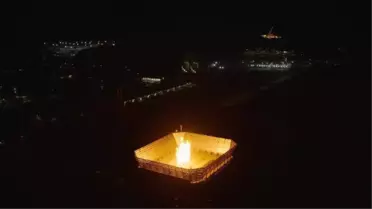 Karadeniz gazının ilk alevleri geceyi aydınlattı (2)