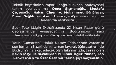 A. Denizlispor, Bodrumspor maçı için altyapıdan gençleri kadroya dahil etti