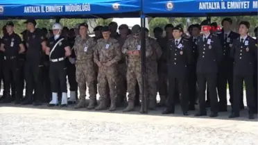 Antalya'da kaza geçiren polis memuru için tören düzenlendi