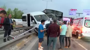 Pendik'te İETT otobüsü ile servis minibüsü çarpıştı: 6 yaralı