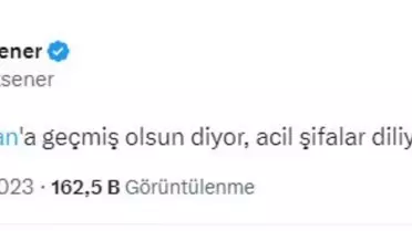 Meral Akşener, Cumhurbaşkanı Erdoğan'a geçmiş olsun dileklerini iletti