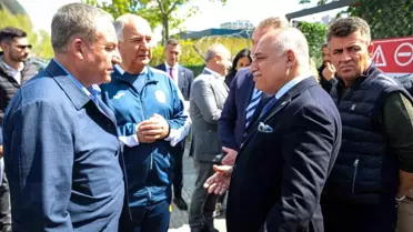 TFF Başkanı Büyükekşi, Ankaragücü Başkanı Kocayı ziyaret etti