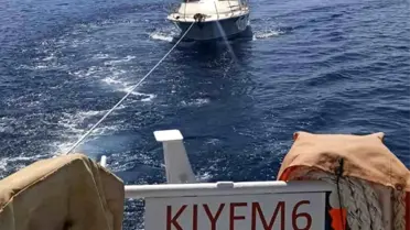 Bodrum Karaada açıklarında arızalanan lüks tekne kurtarıldı