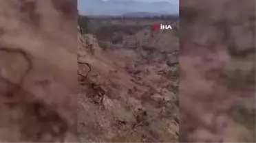 Denizlide aşırı yağışlar sonrası heyelan oluştu