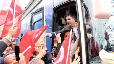 Bakan Kurum: Milletimizin işçi kardeşlerimizin huzurunu bozanların önünü biz kestik