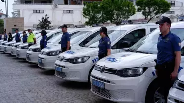Edirne Emniyet Müdürlüğüne hibe edilen 21 ekip aracı hizmete alındı