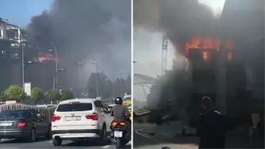İstanbul'un göbeğinde korkutan yangın! İstinye Park AVM'den yükselen dumanlar gökyüzü kapladı
