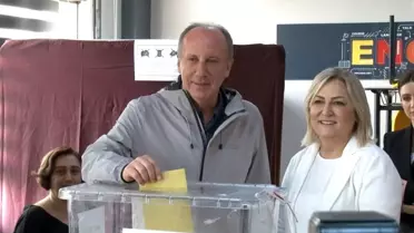 Muharrem İnce ve eşi Ankara'da oy kullandı
