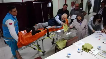 Çanakkale'de tedavi gören vatandaşlar oy kullanabiliyor