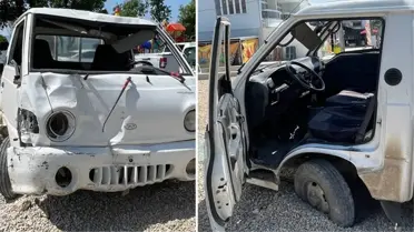 Kamyonet ünlü sanatçı Halil Ergün'ün evinin bahçesine daldı