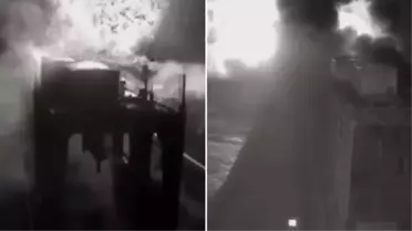 Nova Kakhovka barajının vurulma anına ait görüntülere ulaşıldı