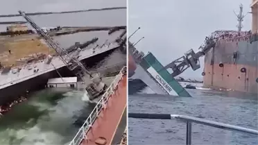 Tuzla'da tersanede havuz çöktü, devasa vinç geminin üzerine devrildi