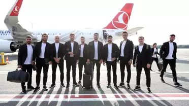 A Milli Futbol Takımı Letonya maçı için Riga'ya gitti