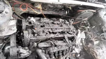 Sakarya'da Otomobil Yangını