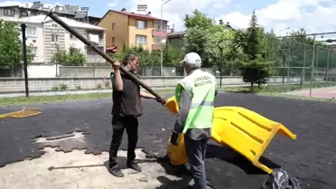 Bingöl'de ateşe verilen çocuk parkı yenilendi