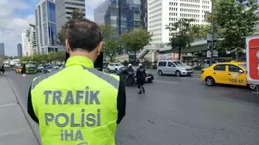 Sarıyer Maslak'ta dron destekli trafik denetimi: 5 bin 905 lira para cezası kesildi