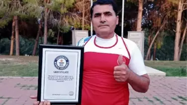 Mersinli Ali Polat, Guinness Rekorlar Kitabı'na ikinci kez adını yazdırdı
