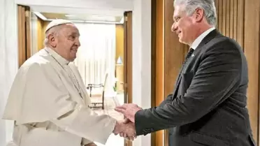 Küba Devlet Başkanı Diaz-Canel, Papa Francis ile Görüştü