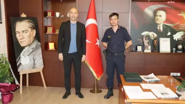 Binbaşı Salih Devrim, Söke Belediye Başkanı'na veda ziyaretinde bulundu