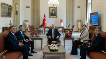 CHP Grup Başkanı Özgür Özel ve Başkanvekilleri TBMM Başkanı Numan Kurtulmuş'u ziyaret etti