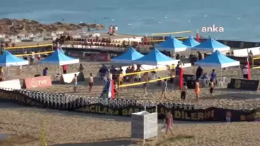 Balıkesir'de Uluslararası Plaj Voleybolu karşılaşmaları başladı