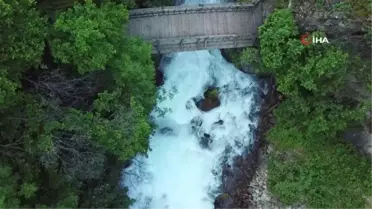 Sıcaktan kaçanlar Tomara Şelalesi'ne akın ediyor