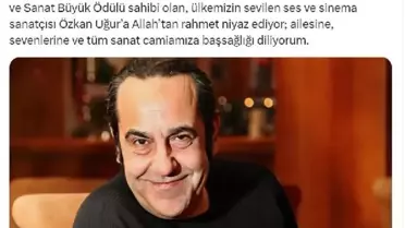 Cumhurbaşkanı Erdoğan ve Bakan Ersoy'dan Özkan Uğur için başsağlığı mesajı